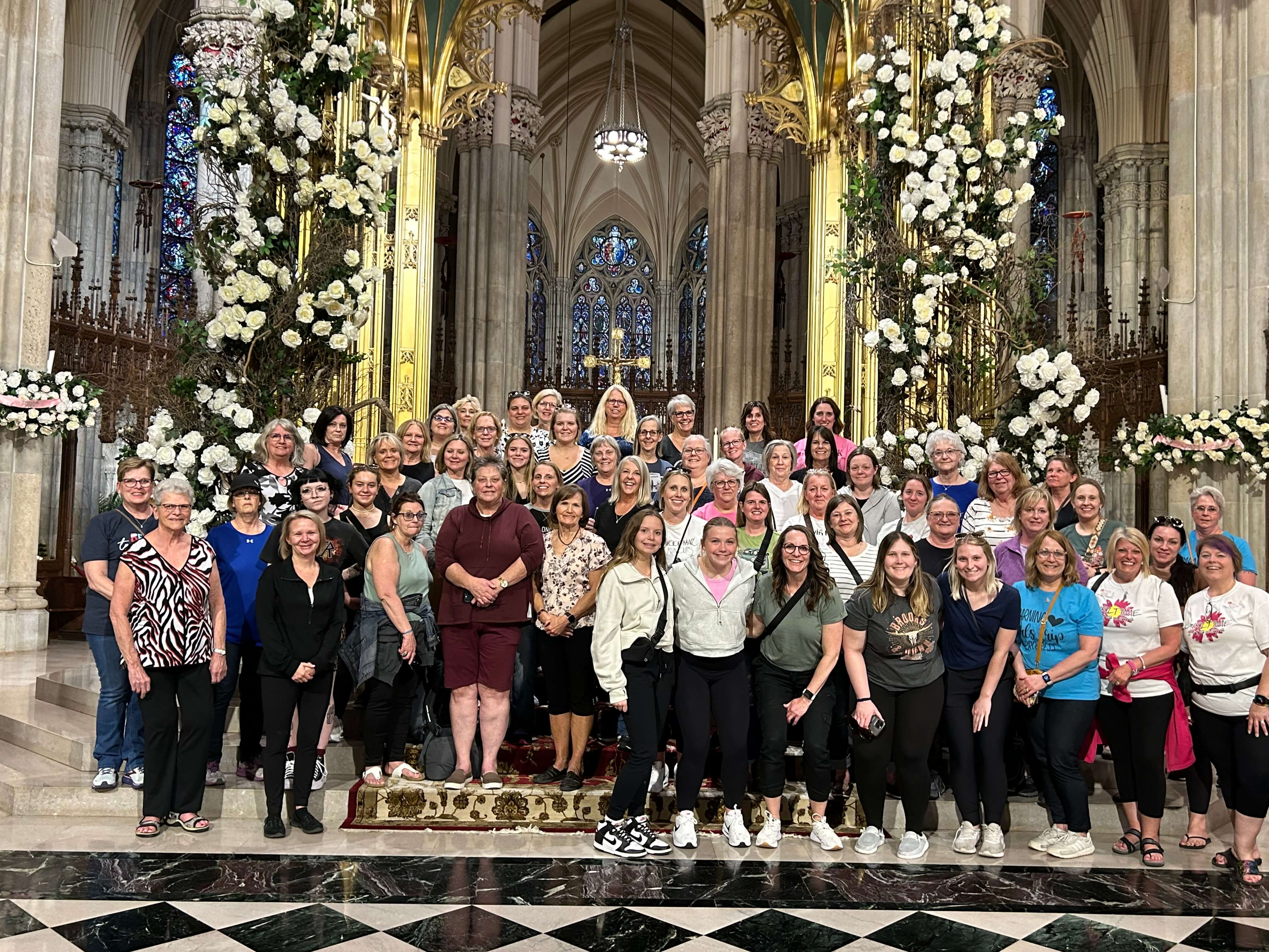 Naval Academy young adult group at the altar