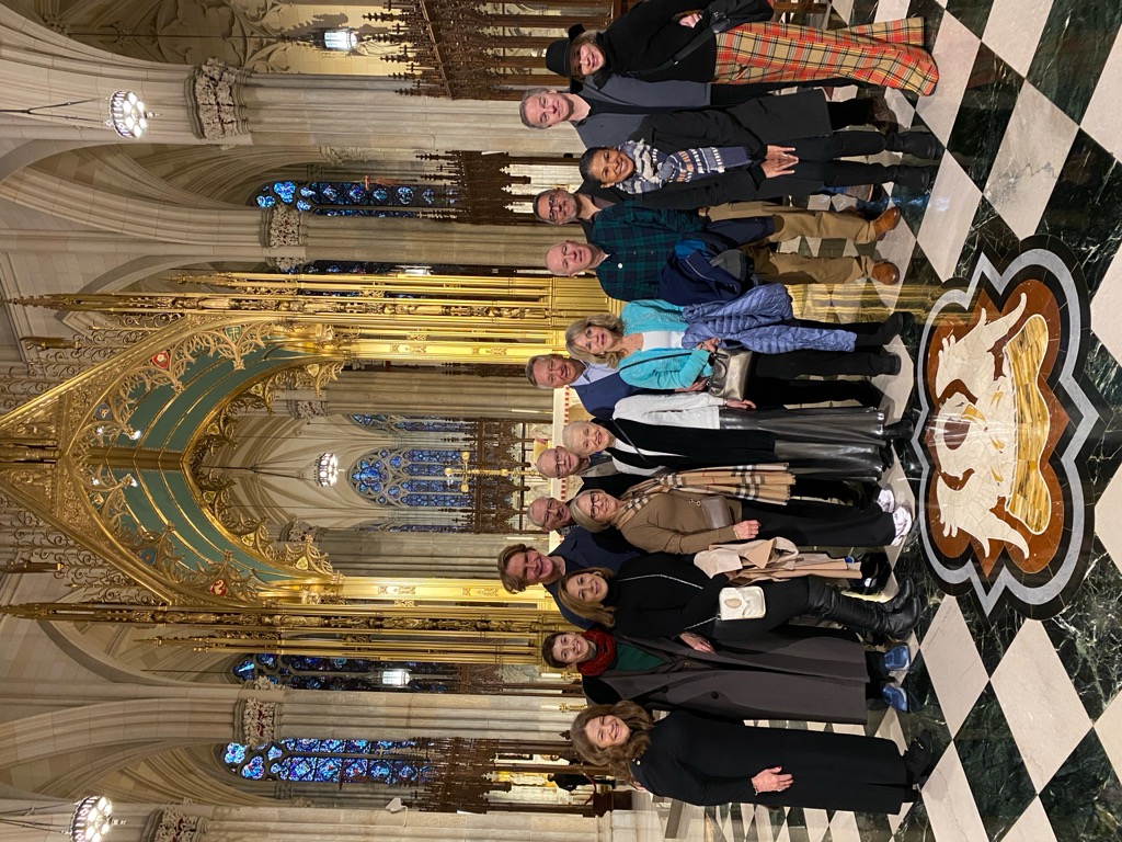 Patrons and benefactors gathered at the sanctuary